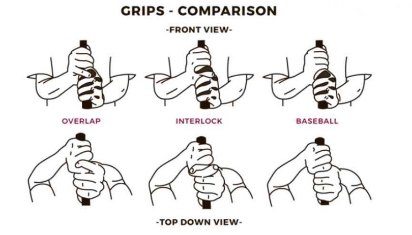 different golf grips