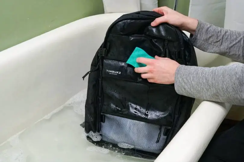 how to clean backpack