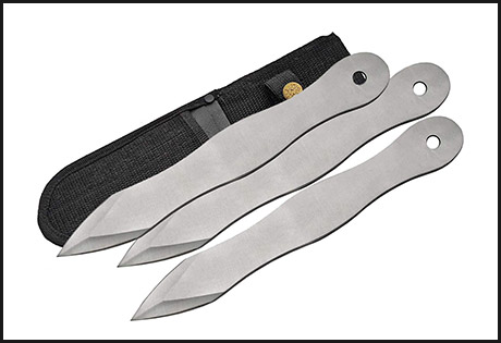 Best Throwing Knives - SZCO Supplies 10” Heavy Balanced Full-Tang Stainless-Steel 3 Piece Set